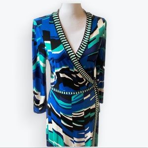 EUC BCBG Maxazria Colorful Wrap Dress